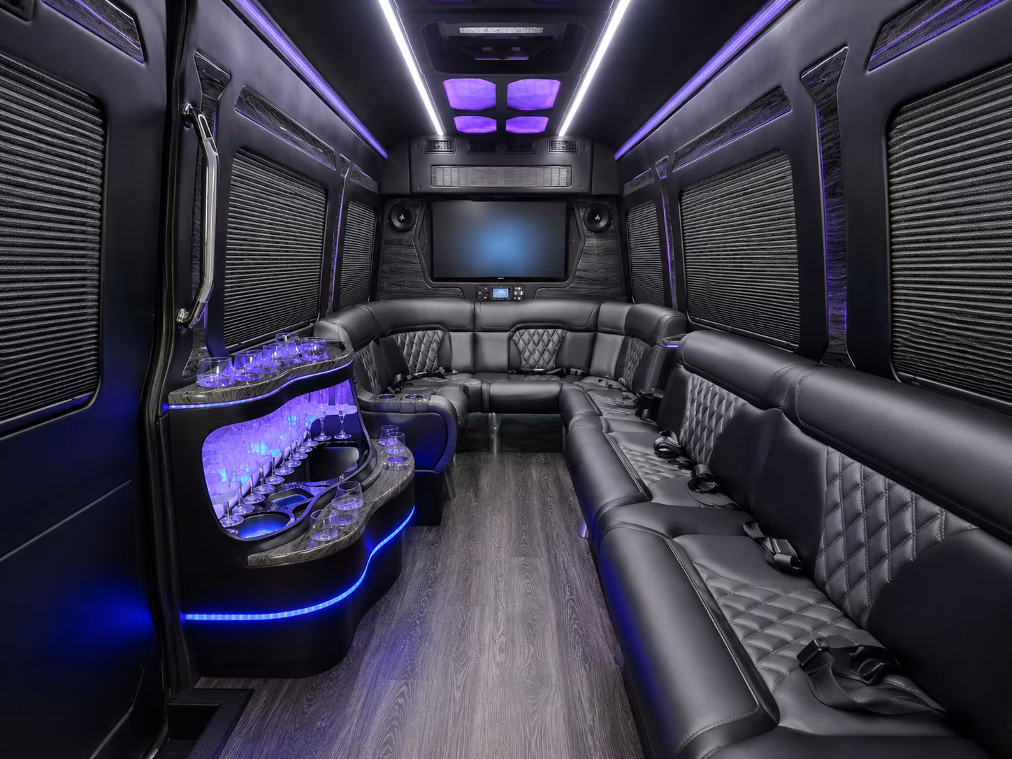 las cruces 30 passenger party bus interior