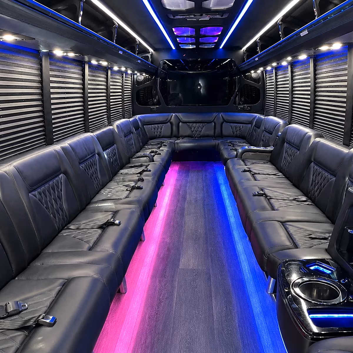 las cruces party bus rental interior